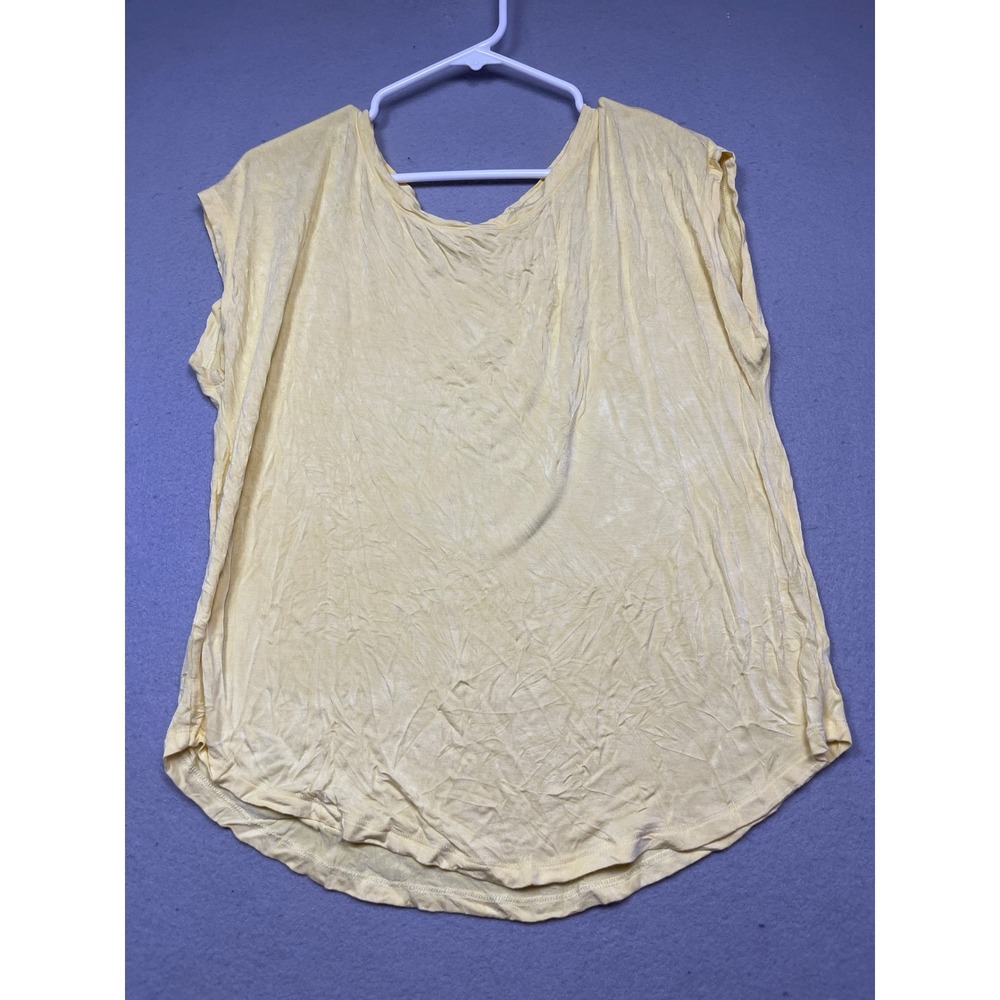 Gap Luxe T Rayon Spandex Yellow Medium Womens